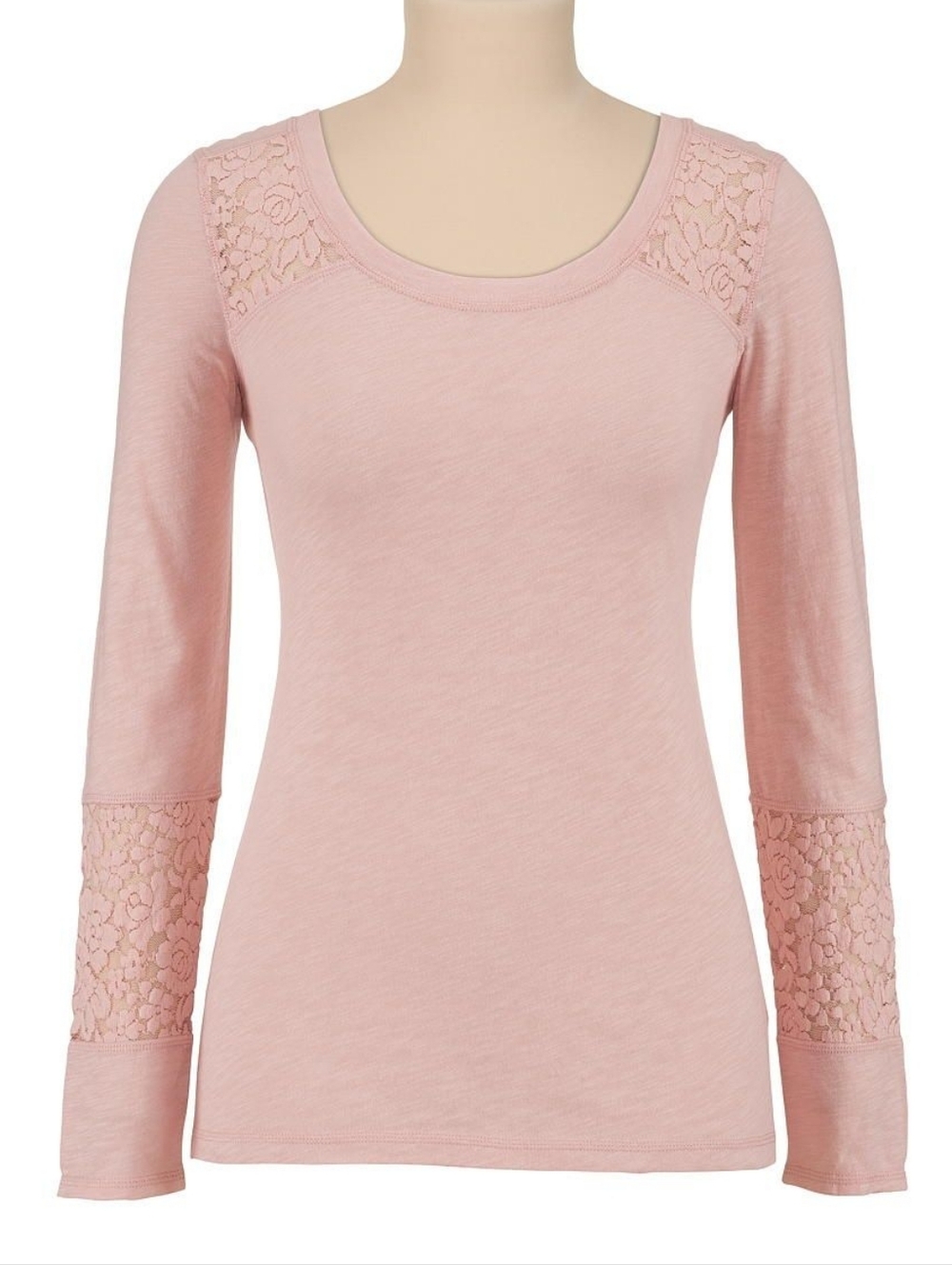 Maurices Baby Light Pink Lace Long Sleeve Top